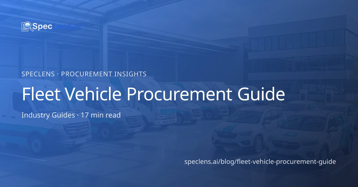 Fleet Vehicle Procurement Guide | SpecLens