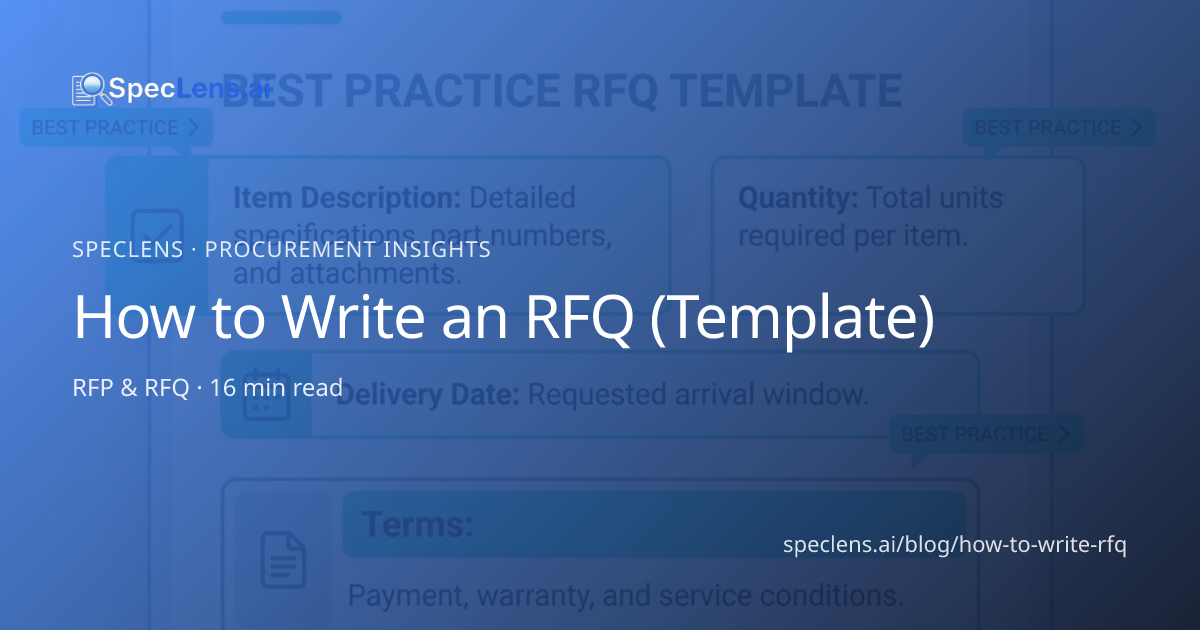 How to Write an RFQ (Template) | SpecLens