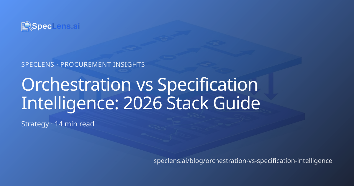Orchestration vs Specification Intelligence: 2026 Stack Guide | SpecLens