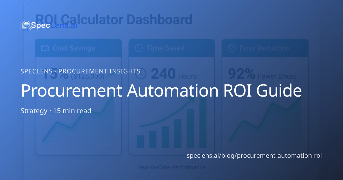 Procurement Automation ROI Guide | SpecLens