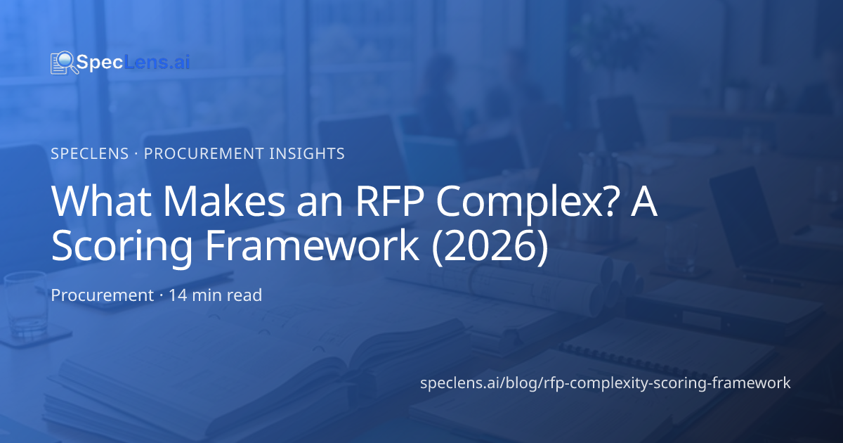 What Makes an RFP Complex? A Scoring Framework (2026) | SpecLens