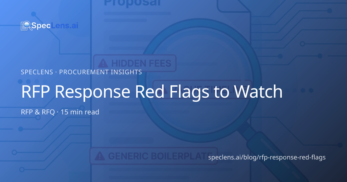 RFP Response Red Flags to Watch | SpecLens