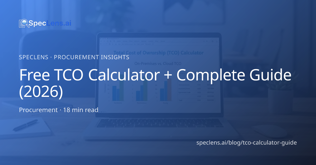 Free TCO Calculator + Complete Guide (2026) | SpecLens