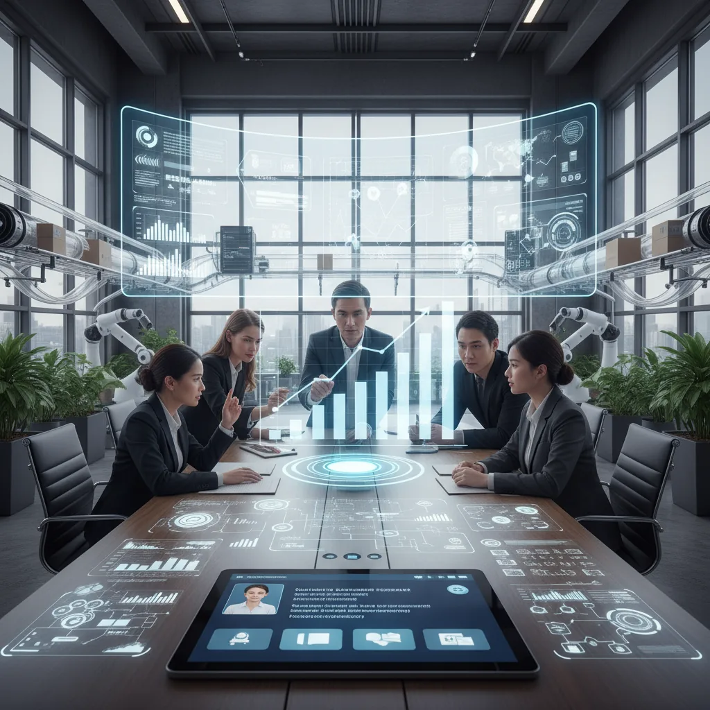 AI technology in modern manufacturing facility