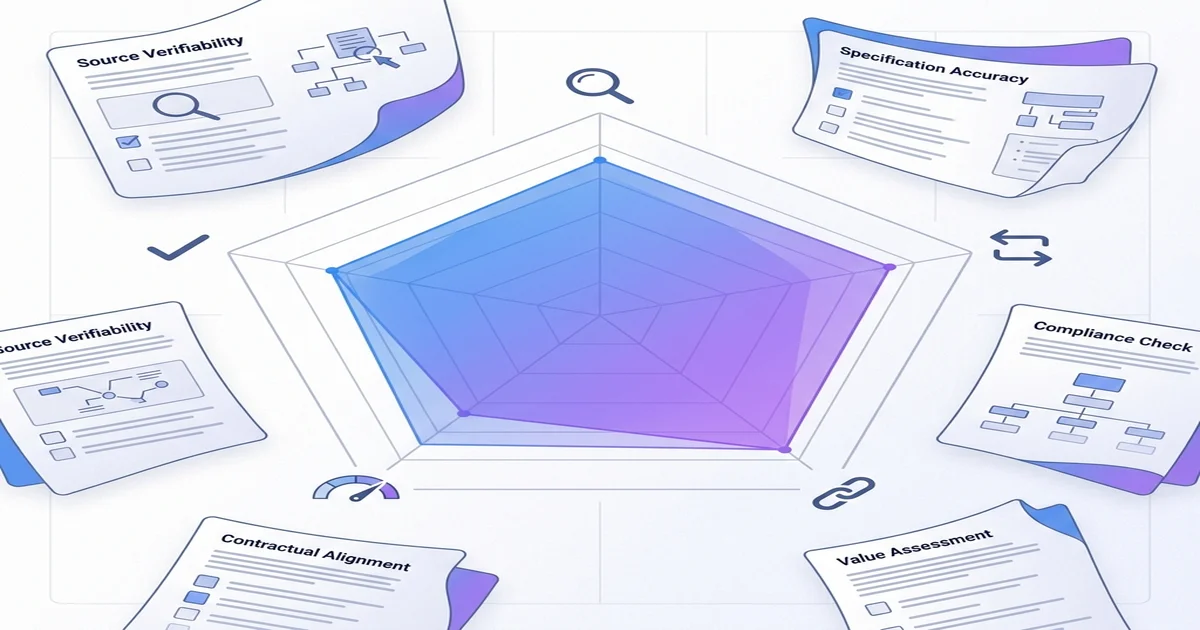 Comparable-Spec Index 5-dimension scoring rubric for vendor proposal comparability