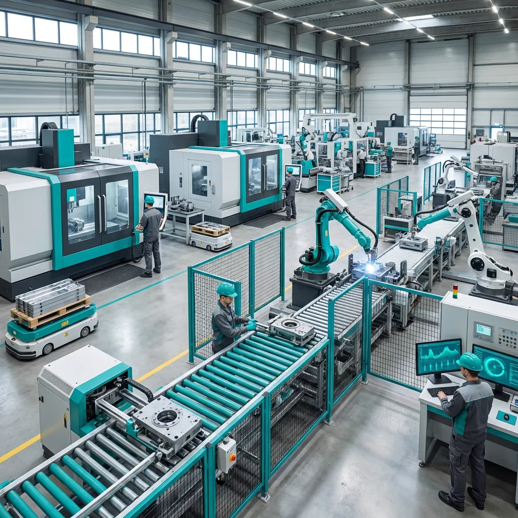 Manufacturing equipment on production floor
